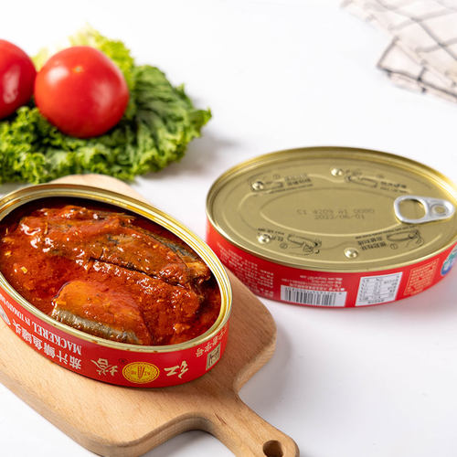 红塔茄汁鲭鱼罐头397g*5罐下饭即食速食鱼肉番茄鱼罐头老字号 - 图1