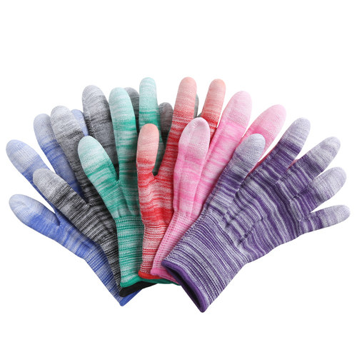 PU防静电手套劳保浸胶pu涂指涂掌耐磨防滑透气薄款夏季电子厂工作 - 图3