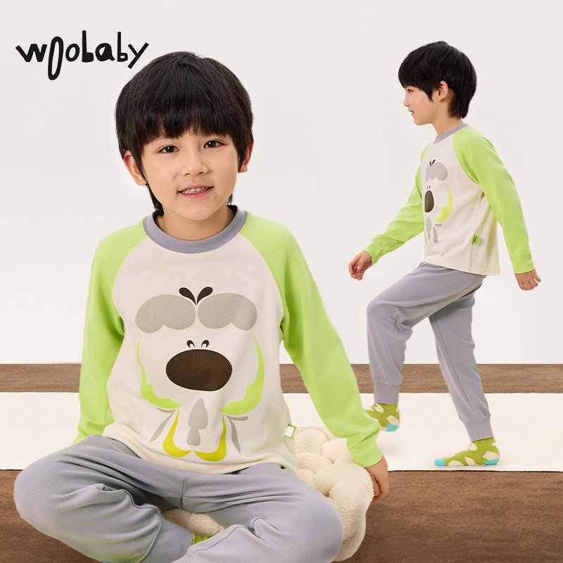3A抑菌奶酪蛋白|woobaby儿童内衣套装男女童24冬季T恤打底衫裤子,淘宝优惠券,粉丝福利购,淘宝优惠卷