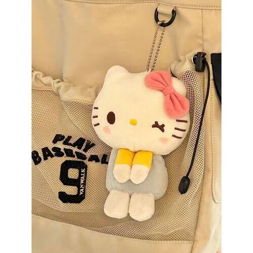 猫猫眨眼挂件hellokitty公仔kt毛绒玩具凯蒂猫玩偶书包背包挂饰 - 图3