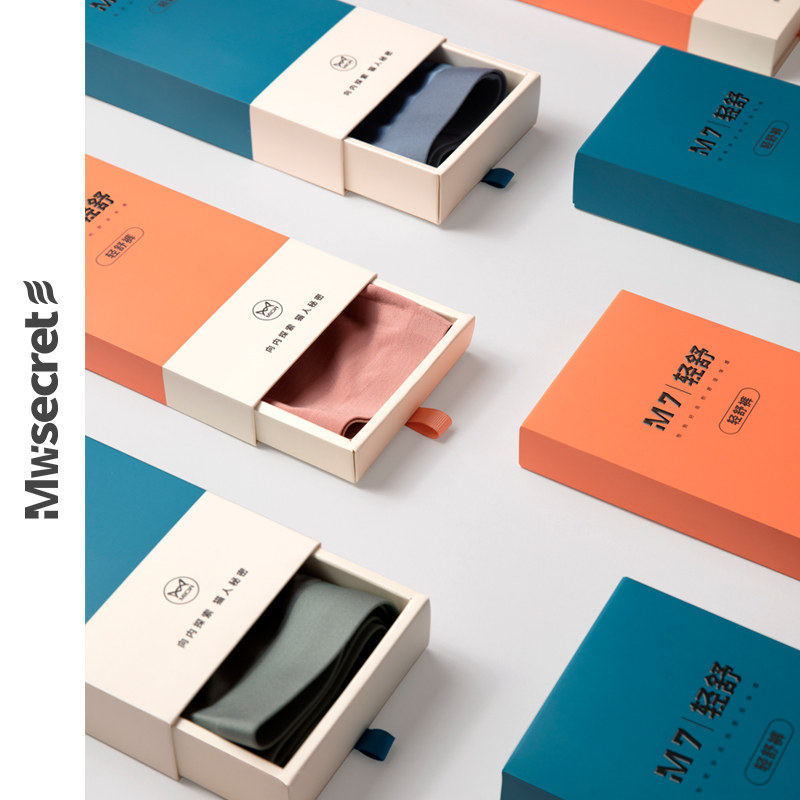 猫人秘密莫代尔男士冰丝无痕平角裤 猫人秘密男平角内裤