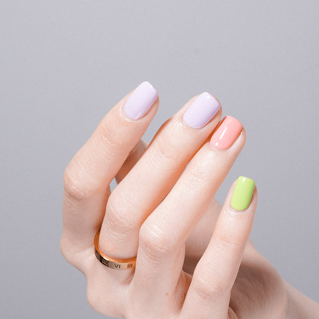 Unna (beauty) summer style girl macaron short nails candy color new nail polish gel is gentle and versatile