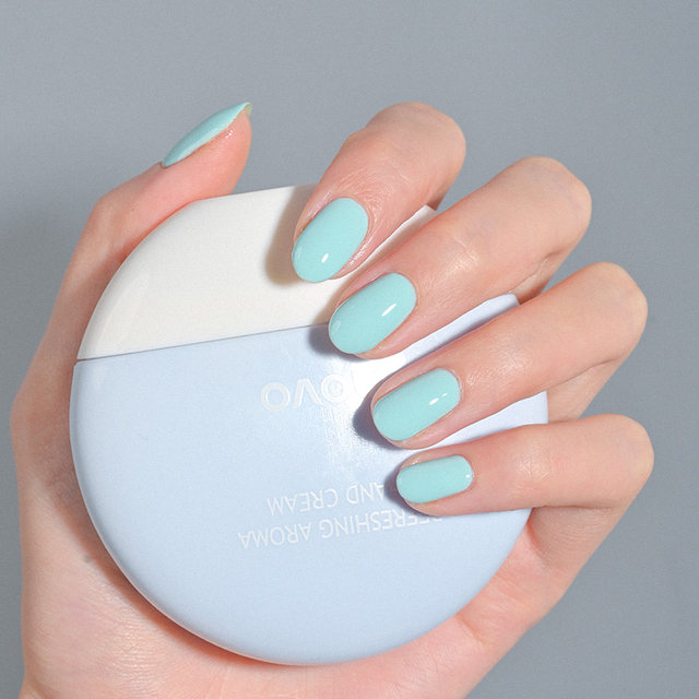 Cool visual cooling ice blue nail polish glue 2024 new long-lasting whitening nail polish phototherapy glue