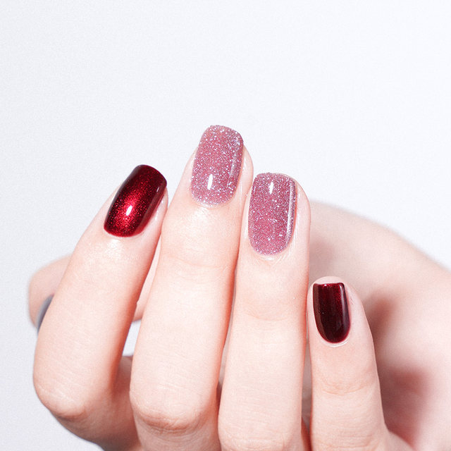 Unna (beauty) Lady Red Nail Polish Glue 2024 New Cherry Wine Red Manicure Style Intoxicating Beauty