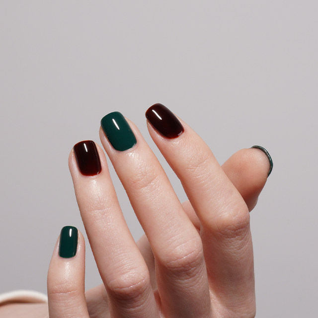 Unna (beauty) unna nail polish gel 2024 new high-end mysterious dark green amber manicure