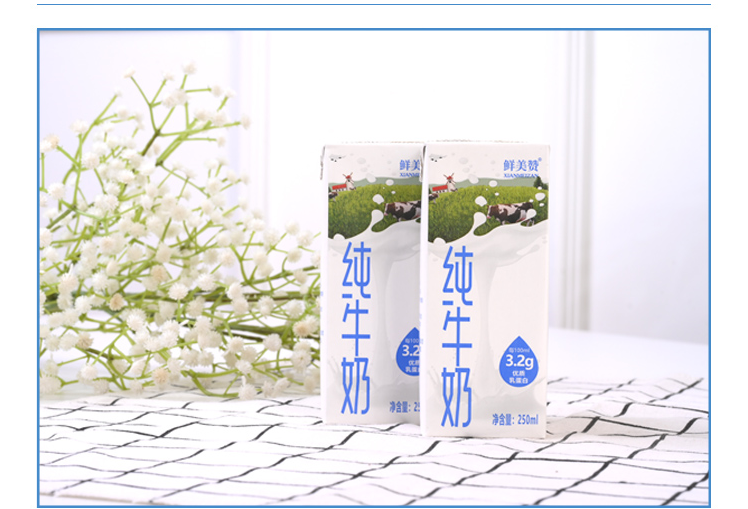 1月产 鲜美赞Milk纯牛奶新老包装随机发 250ml*6盒散装 - 图3