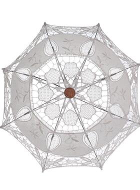 现货花边棉质蕾丝伞婚庆用品新娘伞西式宫廷宴会工艺伞太阳伞定制