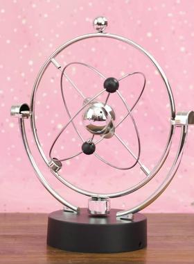 usb电池天体轨道永动仪磁性摇摆 宇宙星球动态艺术工艺礼品摆件定