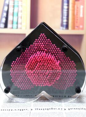 创意生日礼物3D三维针画手模克隆心形手印工艺礼品学生礼物摆件定