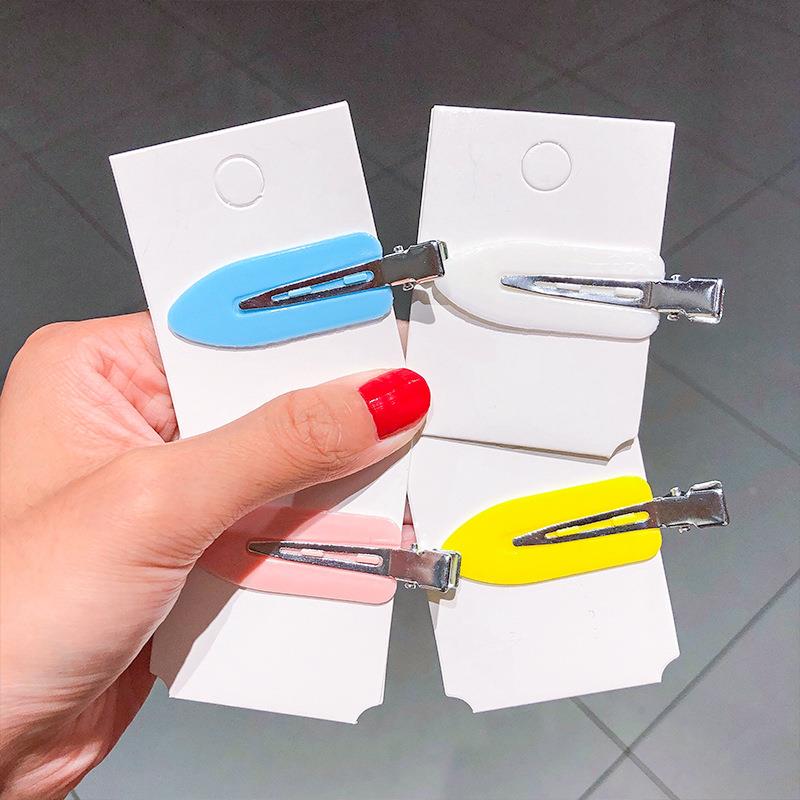 欧阳娜娜肖战同款发夹无痕发卡糖果色冲浪板鸭嘴夹一字夹头饰发饰