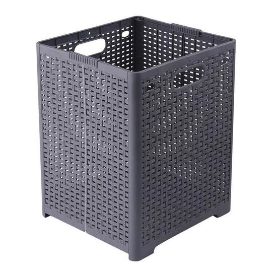 Dirty blue foldable storage basket laundry basket