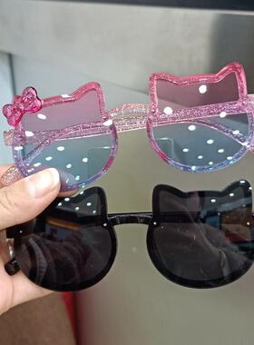 儿童太阳镜女童可爱超萌宝宝眼镜小女孩软腿硅胶墨镜定制