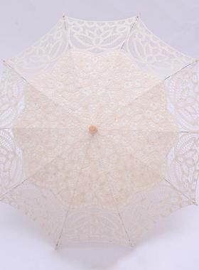 工艺蕾丝花边公主伞 吊坠装饰伞 棉布绣花个性时尚摄影太阳伞洋伞