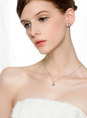 一见钟情项链女锁骨链彩金吊坠男情侣韩版饰品圣诞情人节七夕定制