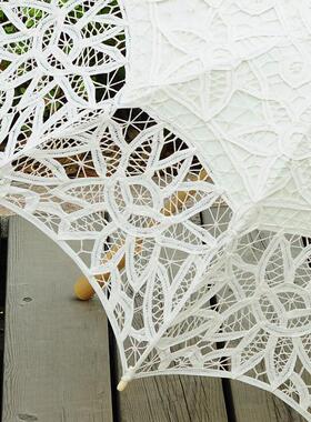 欧式工艺钩花花边蕾丝伞 婚礼道具摄影舞蹈洋晴雨日韩吊装绣花伞