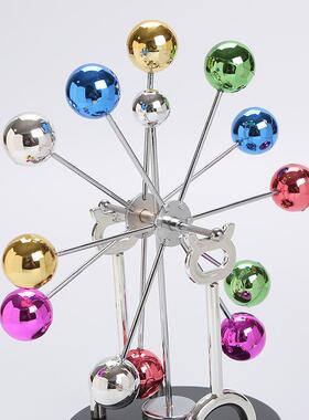 彩球摩天轮永动仪情人节摇摆器天体模型家居装饰磁性摆件定制