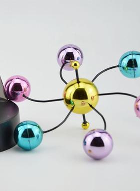 K501七彩球摩天轮天体永动仪风车永动机磁性大摇摆器书桌科学摆件