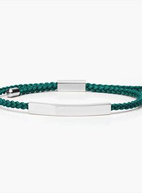 DIY 不锈钢空心管配件加2mm编织线手镯可以自由调节尺寸情侣手链