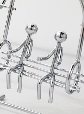 铁艺摇摆情侣秋千摆件创意家居桌面客厅金属模型工艺品生日礼物定