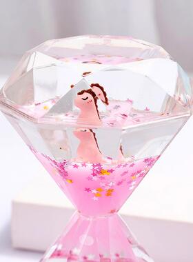 创意双头大钻石海洋章鱼油滴儿童学生礼物书桌家居沙漏计时摆件定