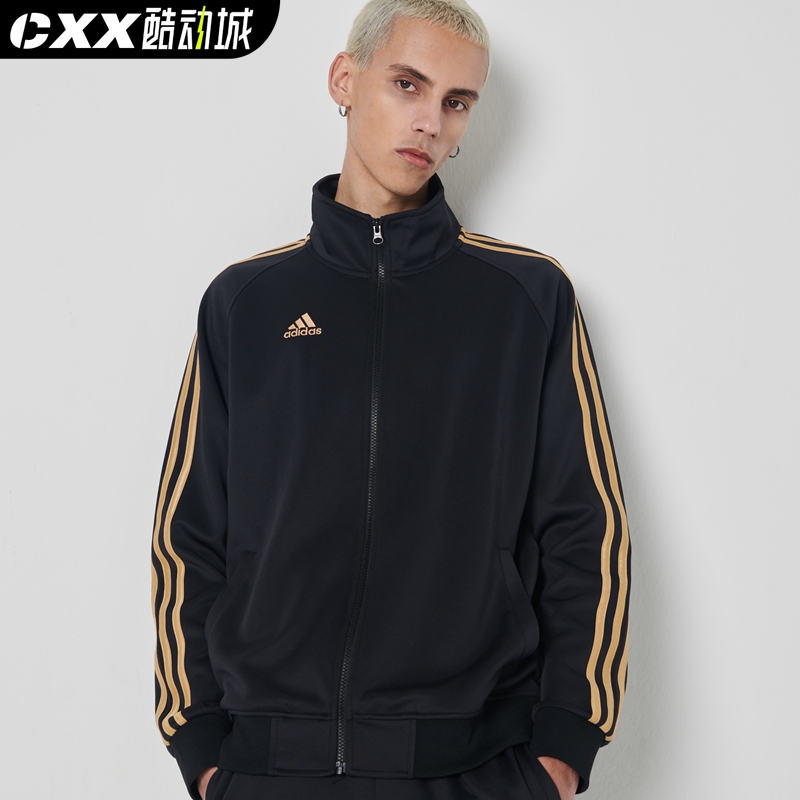 Adidas阿迪达斯三道杠外套男女夹克透气休闲跑步运动服上衣套装潮