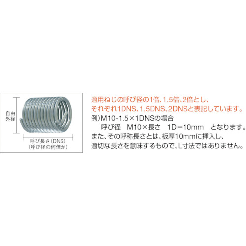 日本中山TRUSCO钢丝螺套M2.6X0.45  409-7700 P-M26045X1.5DNS - 图0