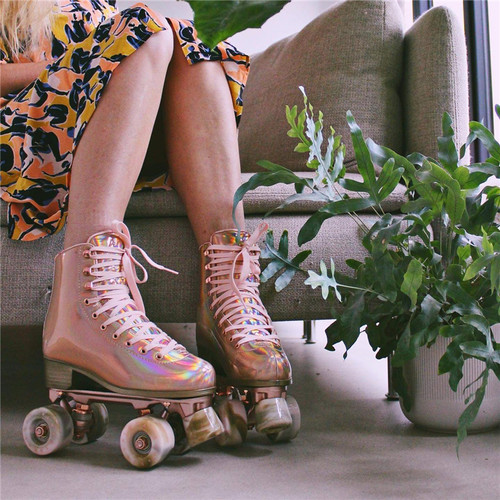 正品代购 Impala Rollerskates旱冰鞋银蓝色双排四轮轮滑鞋女款 - 图1