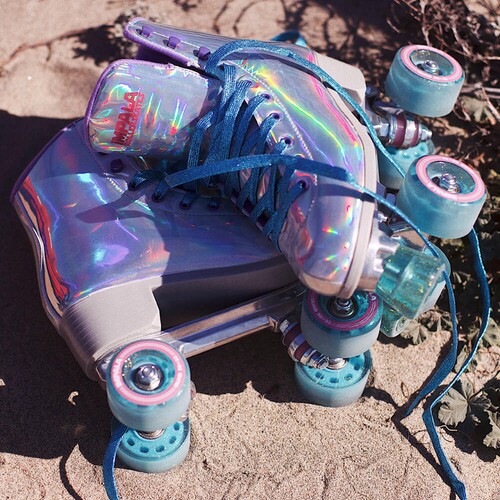 正品代购 Impala Rollerskates旱冰鞋银蓝色双排四轮轮滑鞋女款 - 图0