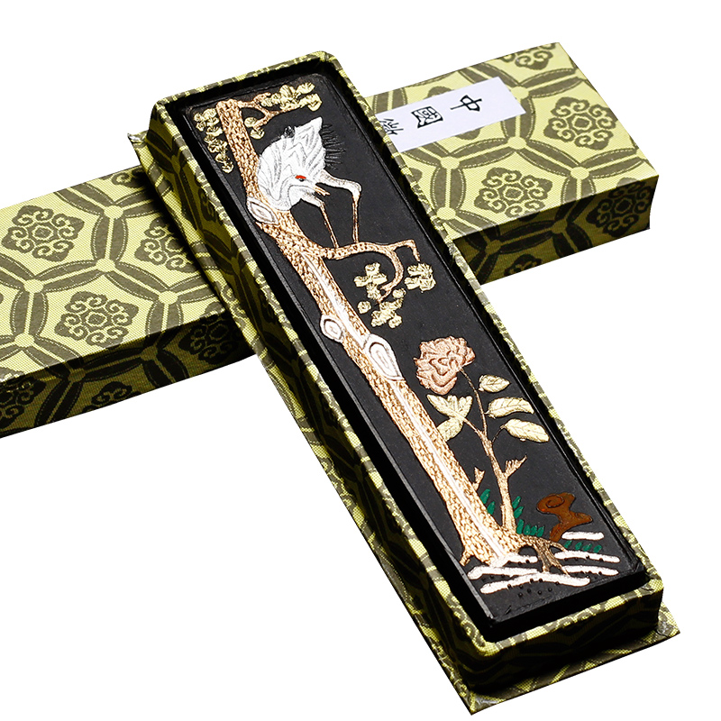 中国 古墨 中国書道具 文房具 書道具 唐物 徽墨 唐墨 文房四宝 y609 中国古墨 徽州胡開文義記 于右任墨 大巻松煙 啓功題 学圃氏督造 30年