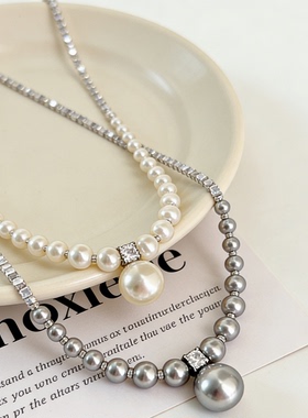 碎银珍珠项链女轻奢百搭小众