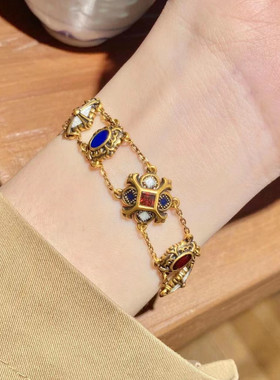 亚特兰宫廷风彩色宝石女戒套装