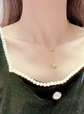 六幅18K黄金气球小熊项链