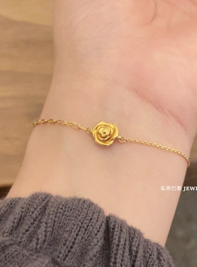 调太幅浪漫复古玫瑰花手链