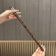 Coconut wood floral shell chopsticks for household use high-end chopsticks hot pot long chopsticks fried high-temperature resistant chopsticks for household use