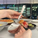 Buffet meal picking spoon shared spoon