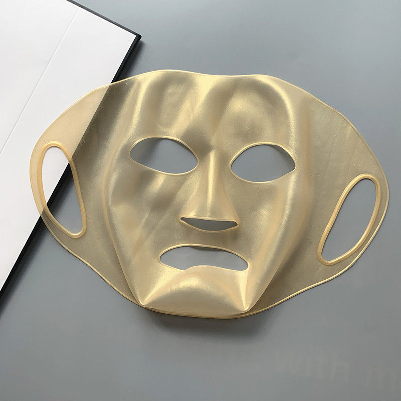 Влажная золотая силиконовая трехмерная косметическая маска для лица, 3D