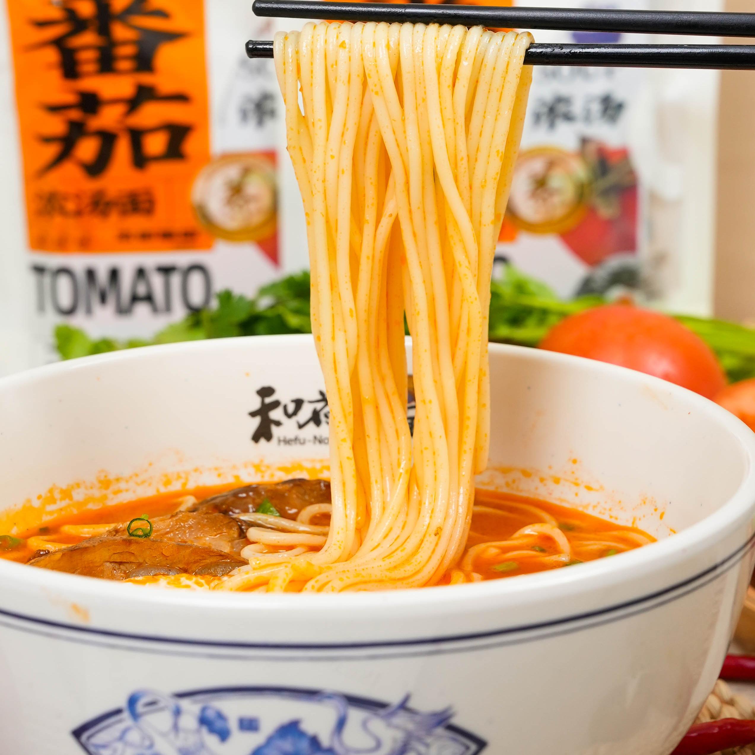 和府捞面新品浓汤鲜煮面光汤速食面方便拉面半干鲜面面条6袋s