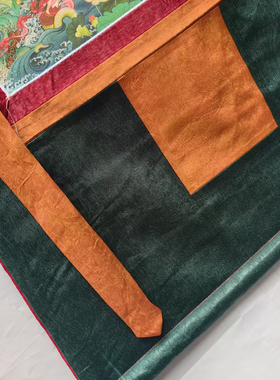 绿度母唐卡挂画手工装裱家用客厅