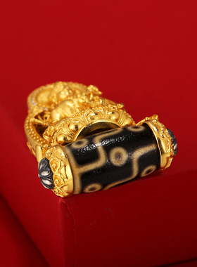 S925纯银镀金天珠白度母吊坠随身吊坠藏式小佛像吊坠白度母挂饰