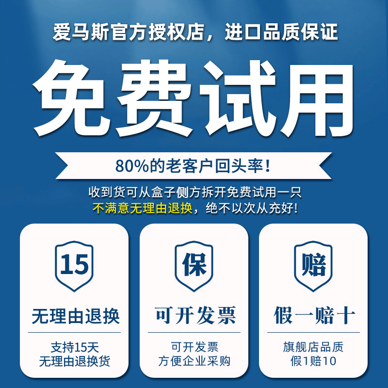 爱马斯丁晴手套一次性乳胶加厚家务食品级蓝色厨师家用洗碗耐用型