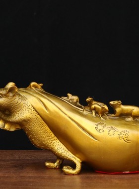 黄铜祝福新中式客厅五鼠运财