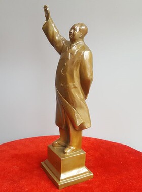 工艺挥手全身毛主席铜像新居乔迁