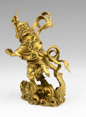 纯铜魁星点斗居家书房摆件