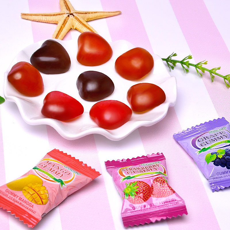 马来西亚进口可康软糖果汁QQ糖儿童零食喜糖果办公室休闲零食