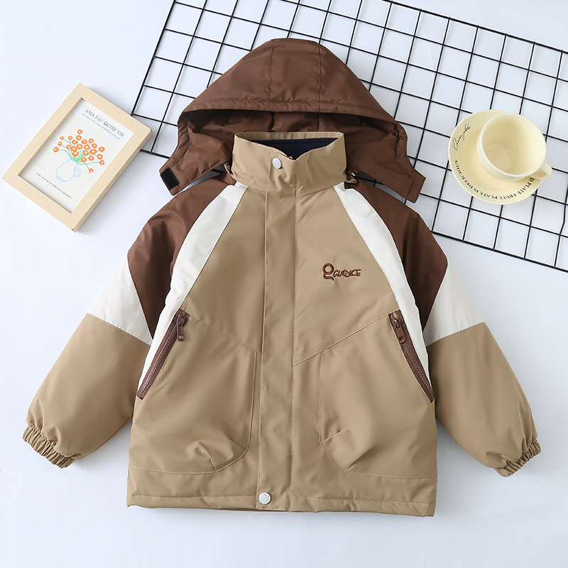 男童外套秋冬2023新款冬装中大童加厚加绒可拆卸三合一儿童冲锋衣,淘宝优惠券,粉丝福利购,淘宝优惠卷
