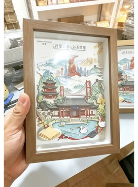 照片定制3d模型纸雕文创摆件景区商场店铺小礼品打卡手工立体公司
