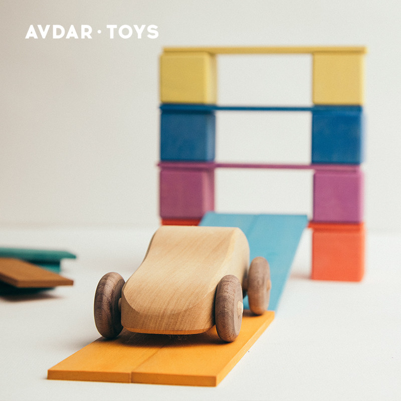 AVDAR进口椴木积木玩具儿童实木质益智12色薄片拼图24片3-6周岁,淘宝优惠券,粉丝福利购,淘宝优惠卷