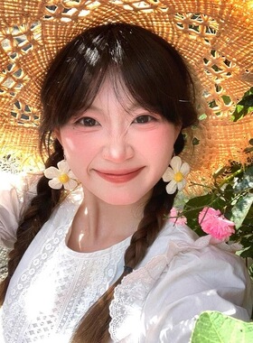 度假风花朵耳环女款2025新款爆款