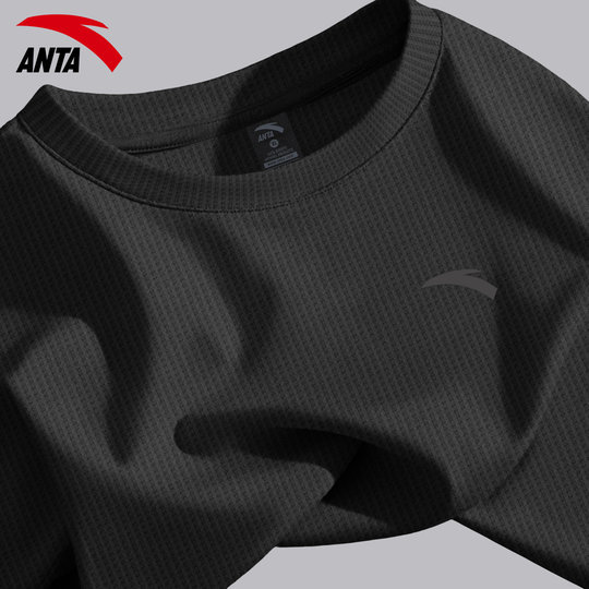 ANTA trendy waffle round neck sweatshirt with long sleeves