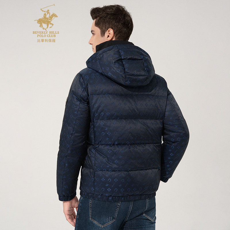 【可拆卸领帽】比华利保罗秋冬新款男士羽绒服保暖鸭绒面包服